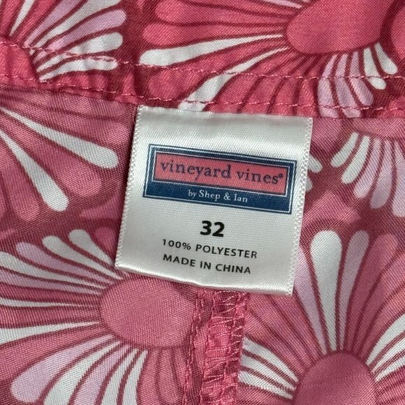 Vineyard Vines Men's Size 32 Pink Red Drawstring Swim Board Short - Picture 4 of 5